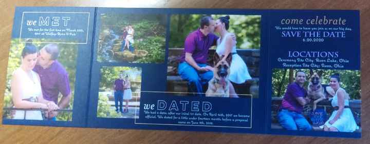 How many pictures did you use on your Save the Dates? - 2