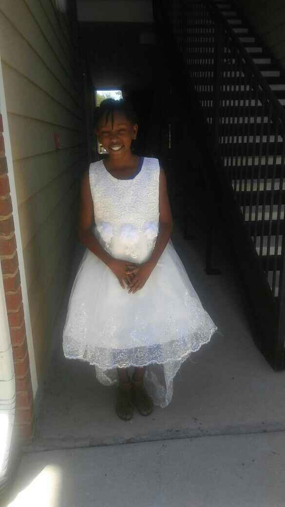 Mini bride dress for flower girl