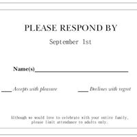 RSVP card