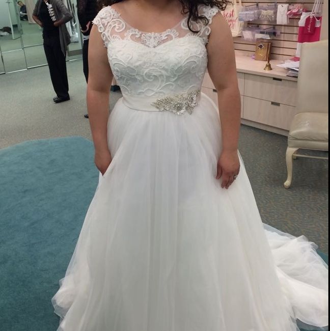 Please show me pictures of your a-line/off-shoulder wedding dresses. I'm a pear shape and struggling