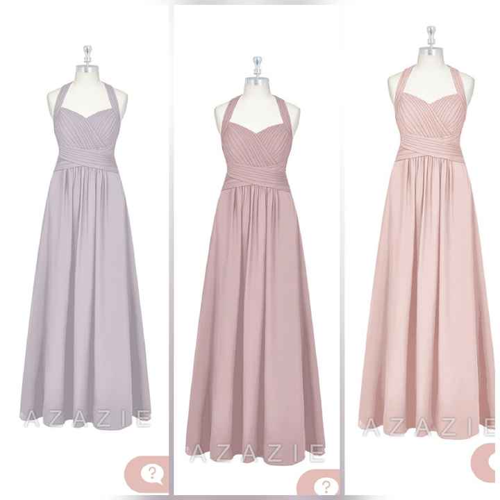 What color bridesmaids dresses? - 1