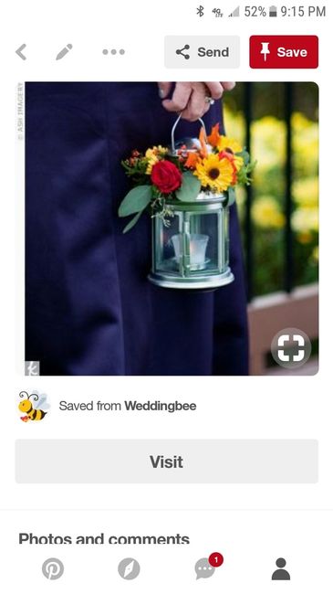 Bridesmaid lantern bouquet 1