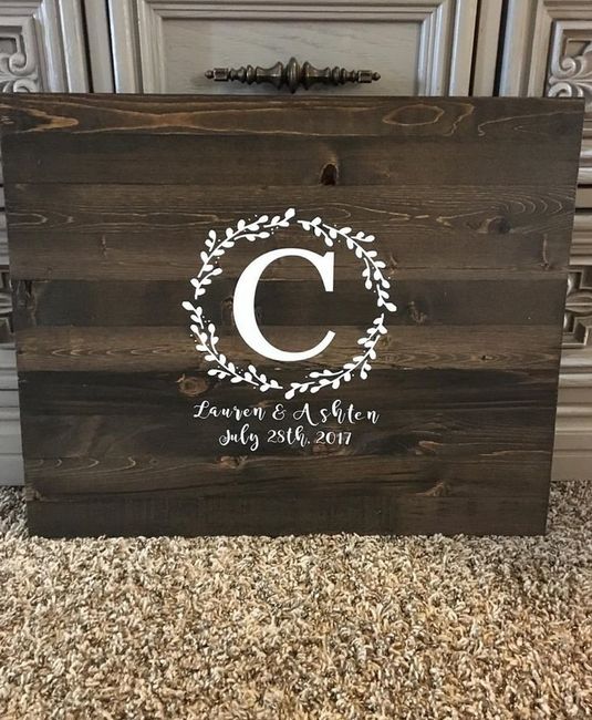 Wooden Guest Book Sign