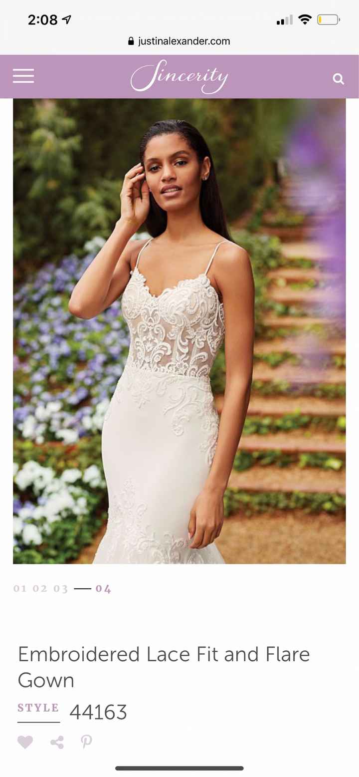 Wedding dress fitted to store hips