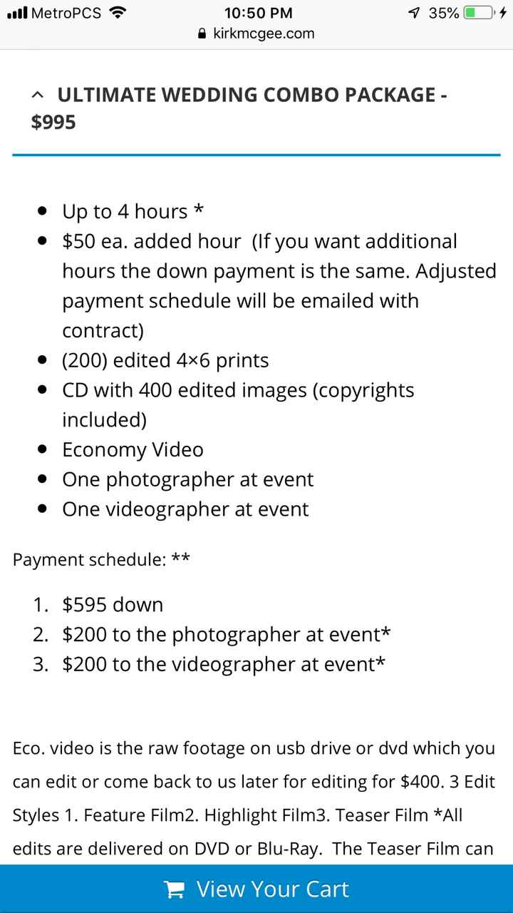 Photographer Price - 1