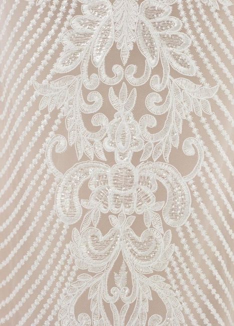 Need to find lace that matches dress to make sleeves! 2