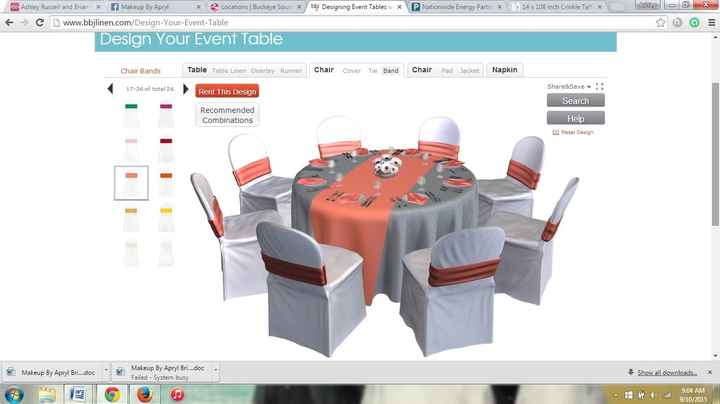 Help! Reception Table Mock Up.. Which do you like best? :)