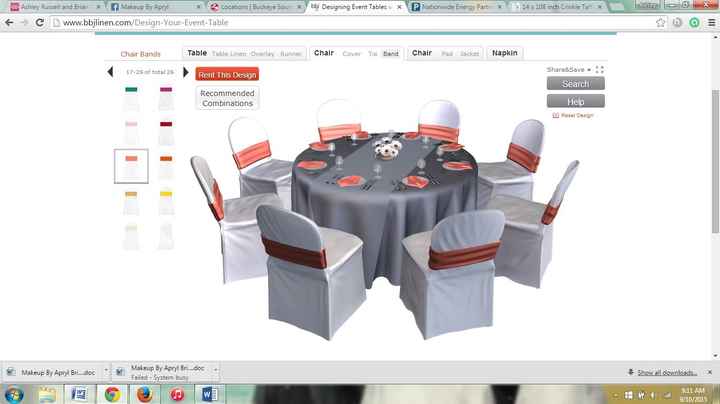 Help! Reception Table Mock Up.. Which do you like best? :)