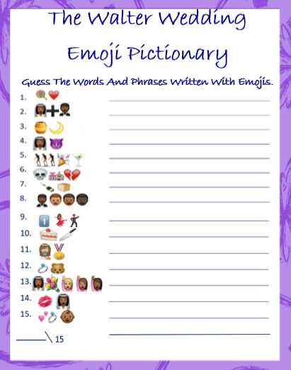 Bridal emoji pictionary online