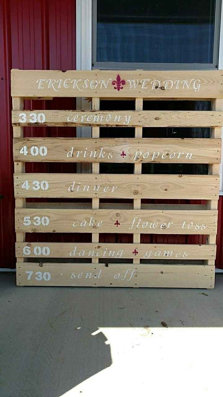 Time table of events, menus, etc - 2