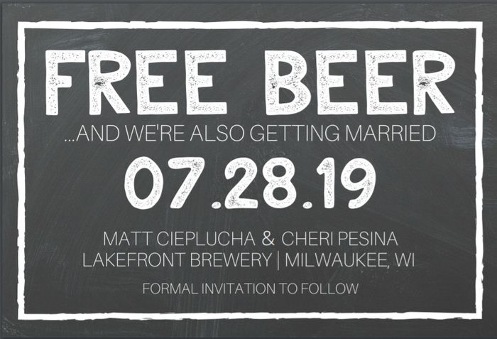 Front of Save the Date