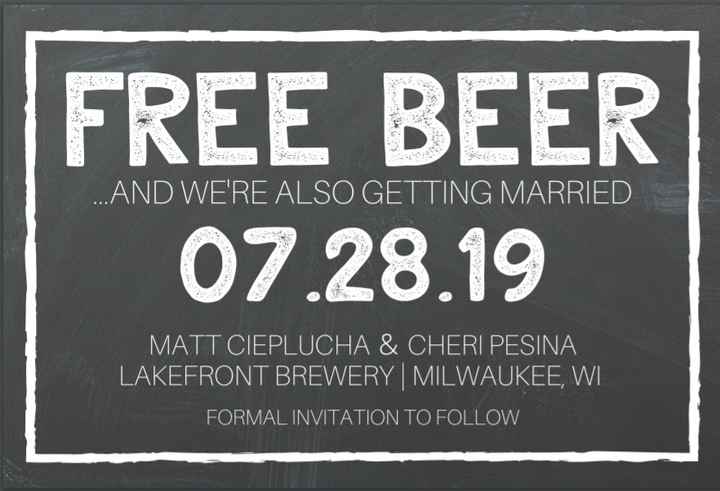 Front of Save the Date