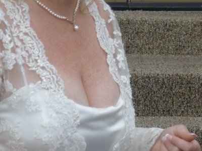 wedding dress, large chested, spag straps, low back......HELP!!!!