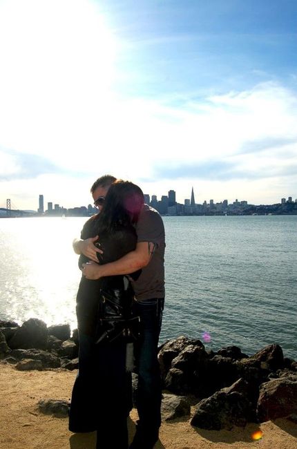 Pictures of him "popping the question"