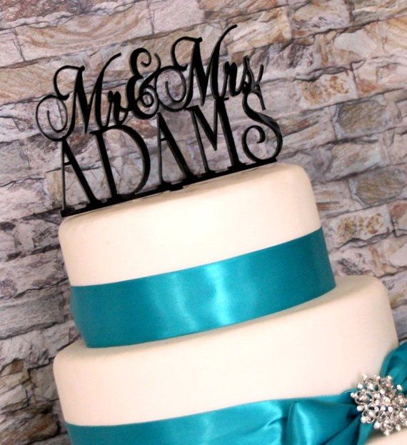 Monogram BLING cake topper