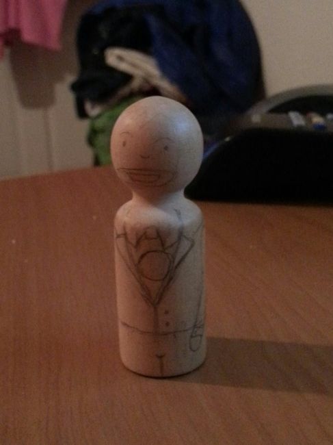 Beginnings of my DIY wood peg topper thingy