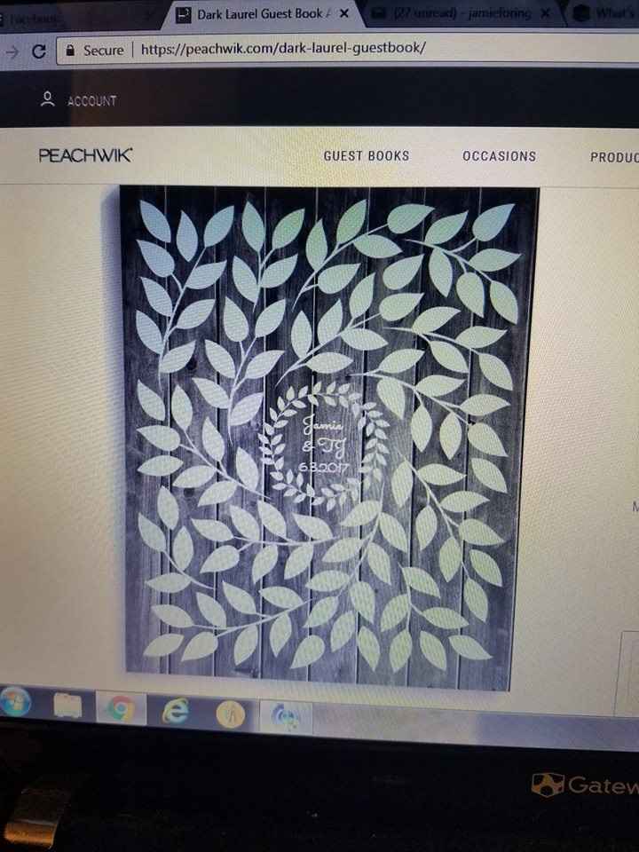 Ordered our alternative guest book