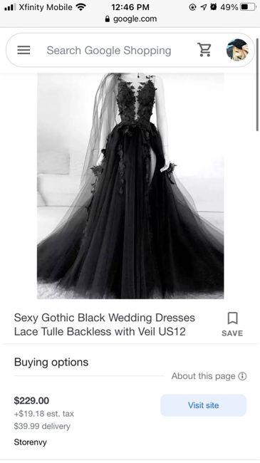 Halloween wedding and a black dress! Buying online? 1