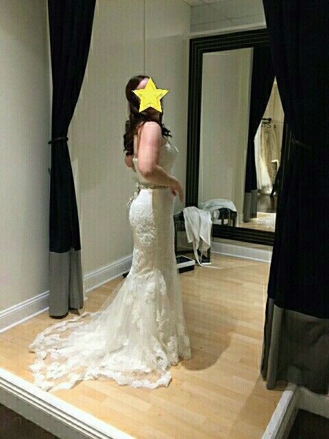 Under the gown...
