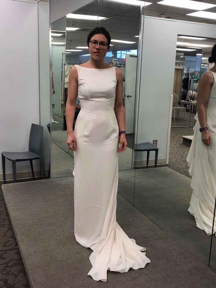 This was the first dress I tried on.  I was a little unsure at first but that I got more comfortable