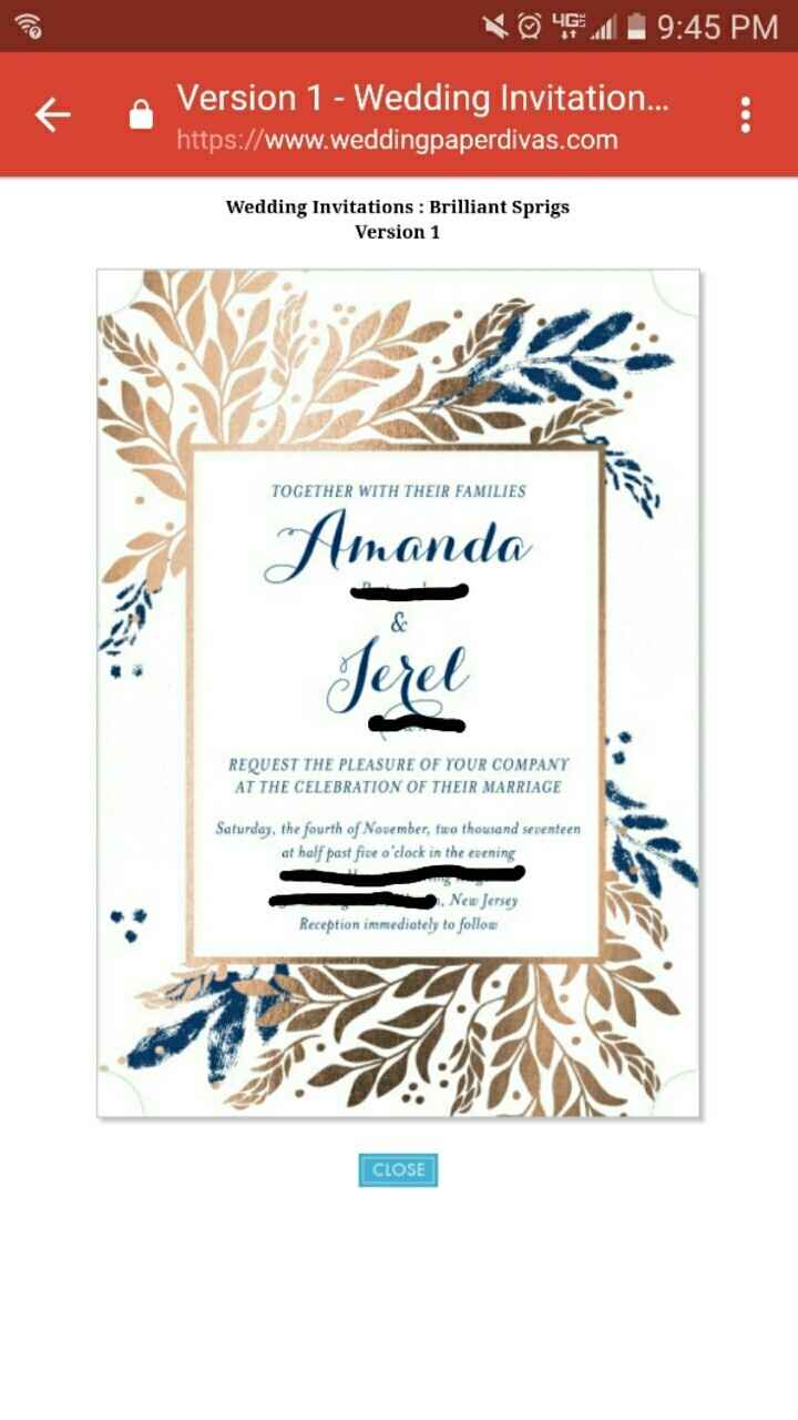 Wedding invitations