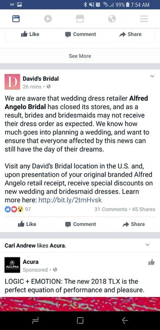 Alfred Angelo Closing? UPDATED - THEY ARE CLOSED!