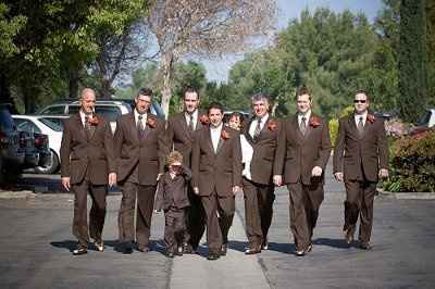 wedding colors with browns, blues, and greens