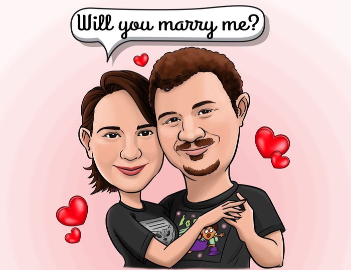 Did he get down on one knee? 2