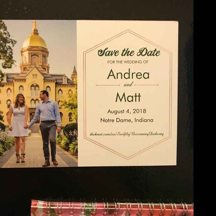 Ordered save the dates from the Vistaprint sale!
