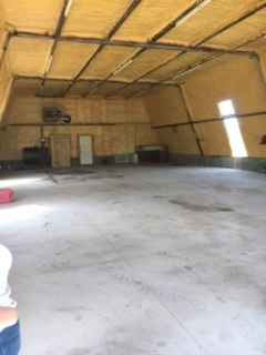 View inside the garage