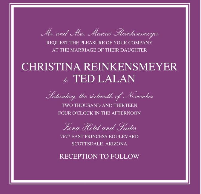 November 2013 Brides/Grooms Check IN!
