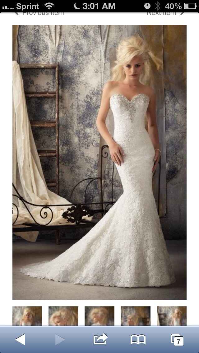 Dress off eBay? Mori Lee? Maggie? Stella New York?