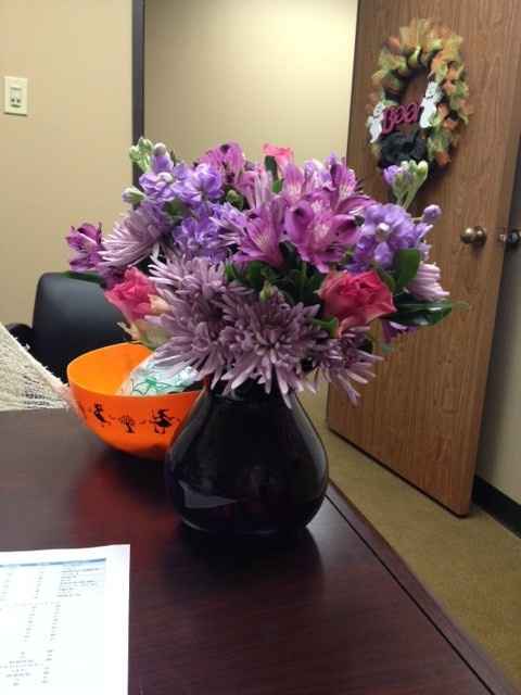 I got Flowers!  I never get Flowers