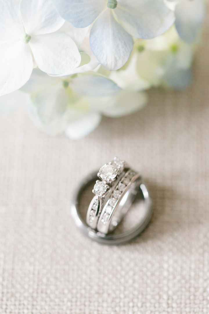 Three stone E-ring? Let's see your wedding band!