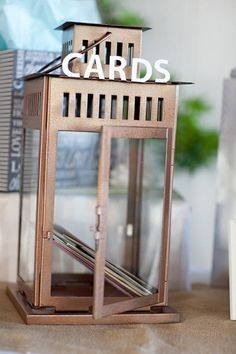 What is everyone using for a card box/holder at the reception?