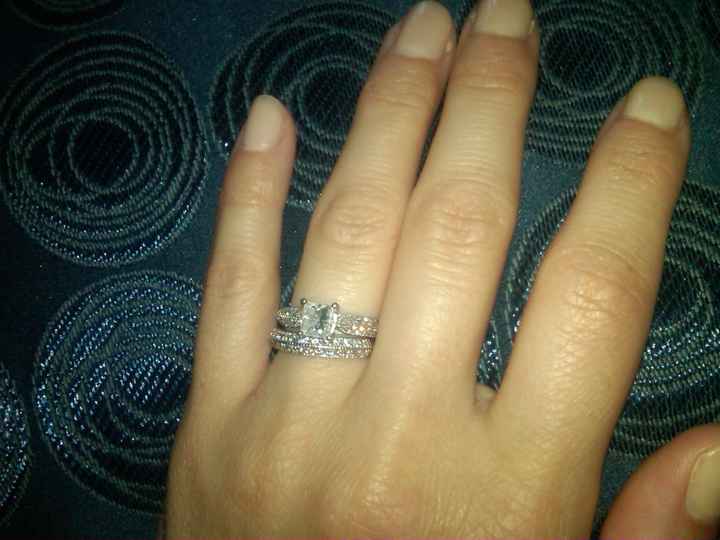 Post your engagement rings... after the wedding band was added!