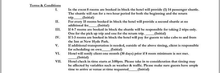 Lyft or uber transportation for guests?