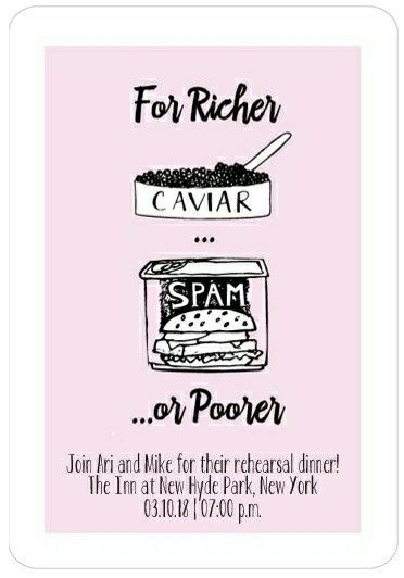 Rehearsal dinner invites