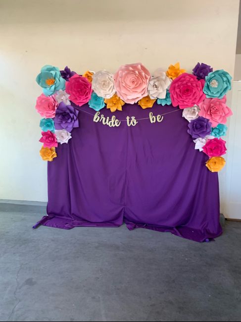Giant paper flower ceremony backdrop! How to hang it? suggestions please! - 1