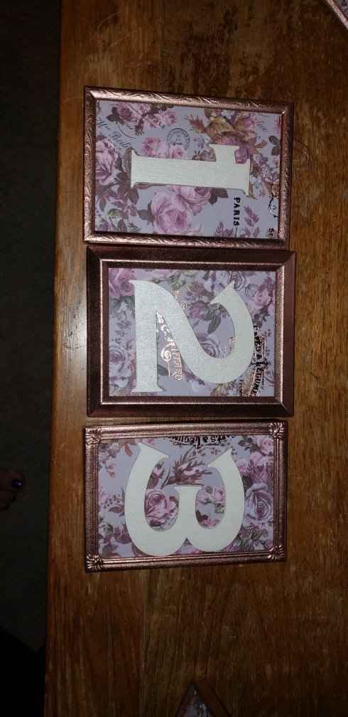 Picture frame table numbers - 1