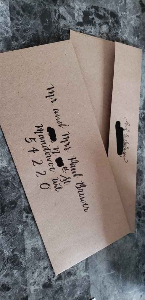 Hand written wedding envelopes?! - 1