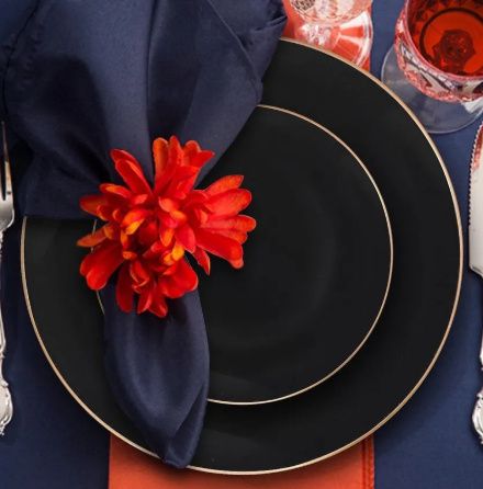 Plastic plates for semi-formal wedding 6