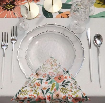 Plastic plates for semi-formal wedding 3