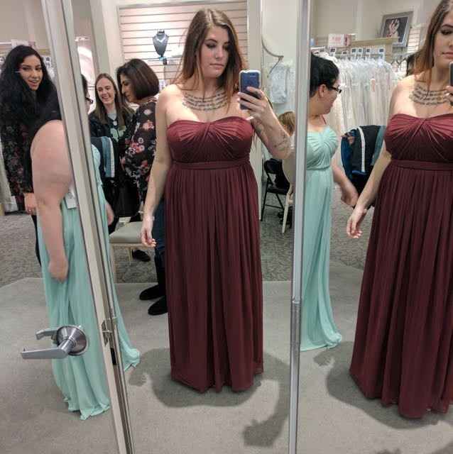 Bridesmaid dresses.