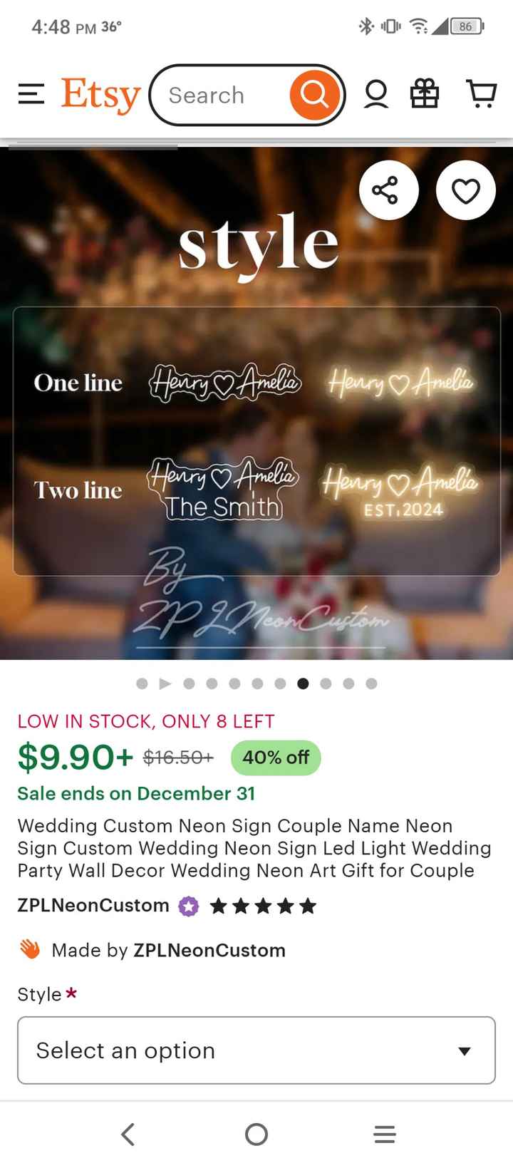 Help Me Choose the Perfect Custom Neon Sign for Our Wedding! - 1