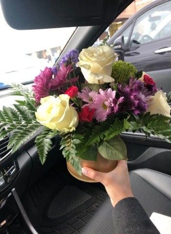 My floral centerpiece from Kroger (grocery) 1