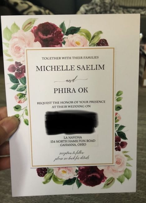 i put the wrong street number on my invitations - 1