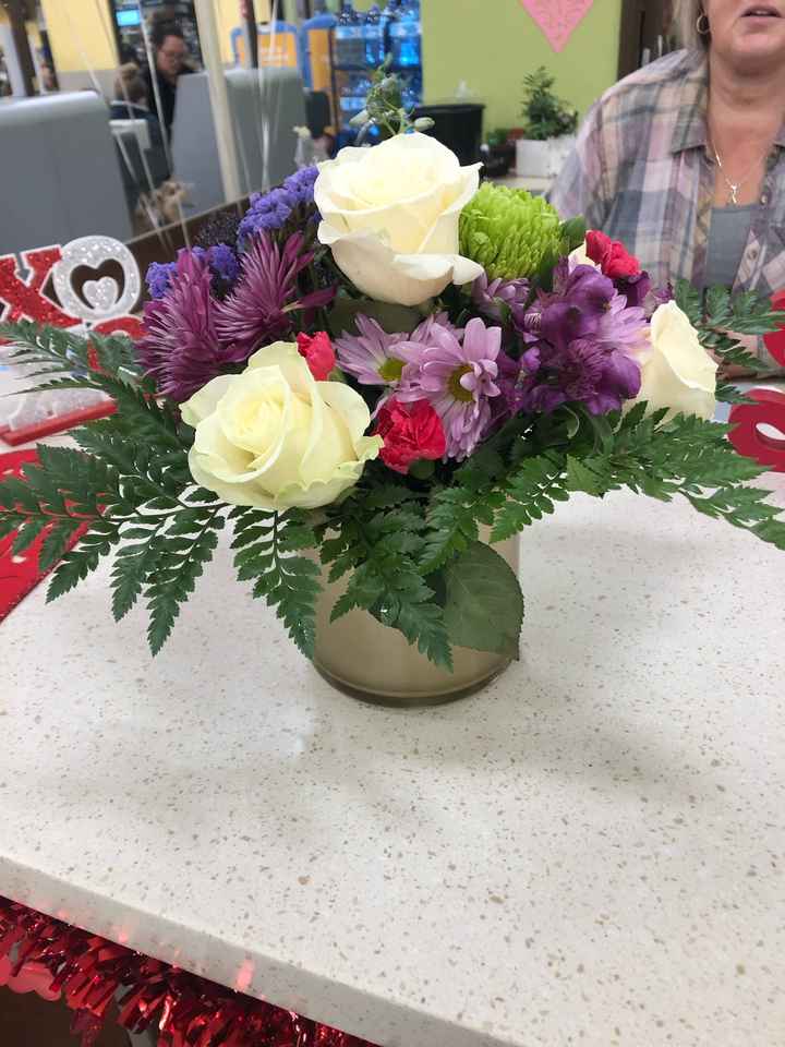 My floral centerpiece from Kroger (grocery) - 1