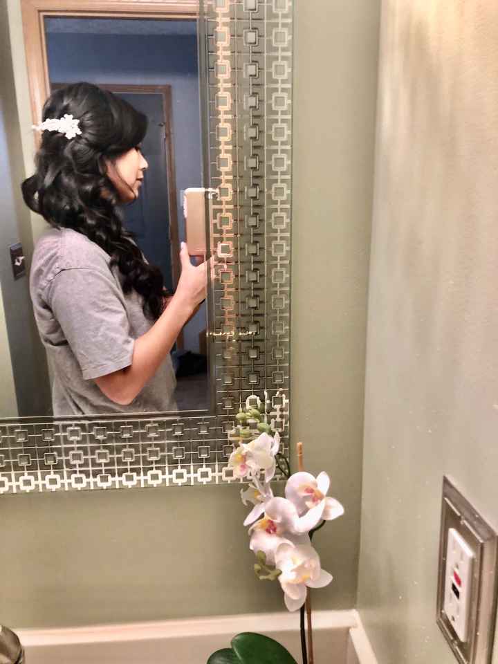 Did your wedding hair match exactly like your inspiration photo? - 1