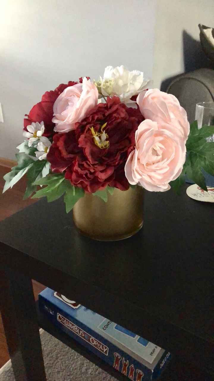 Do my diy mock centerpiece flowers look ok? - 2